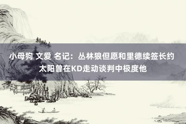 小母狗 文爱 名记：丛林狼但愿和里德续签长约 太阳曾在KD走动谈判中极度他
