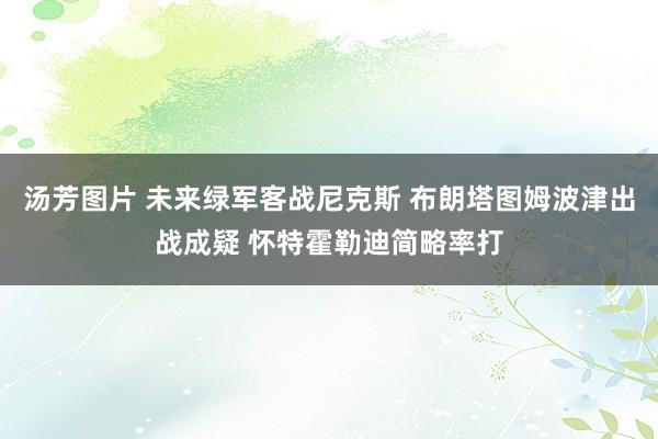 汤芳图片 未来绿军客战尼克斯 布朗塔图姆波津出战成疑 怀特霍勒迪简略率打